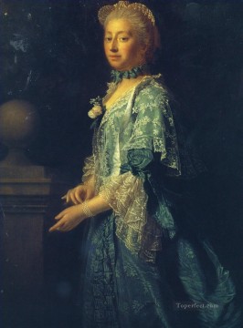 サックスのオーガスタの肖像 ゴータ ウェールズ王女 1 アラン・ラムゼイ 肖像画 古典主義 Oil Paintings